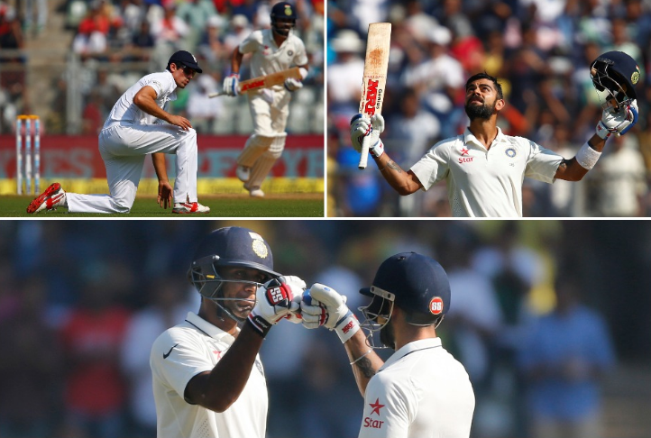 India vs England: Virat Kohli hits sublime double ton, before tourists crumble to 182-6 at the close