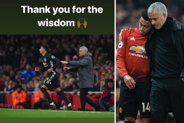 Jesse Lingard ends Man Utd player silence with classy tribute to sacked Mourinho