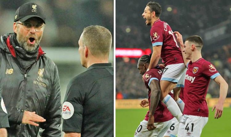 Liverpool boss Jurgen Klopp RAGES at referee after West Ham dent Premier League hopes