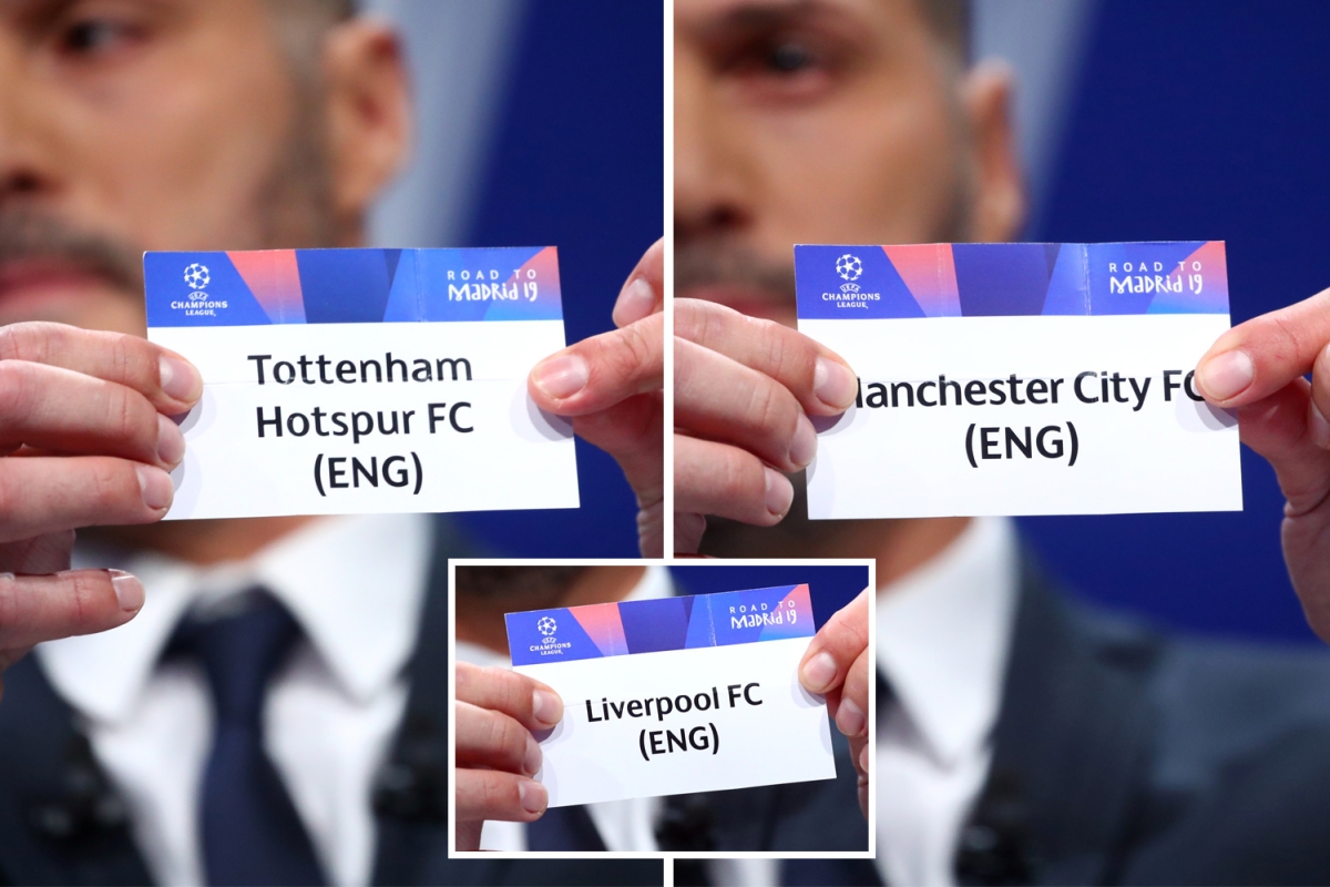 Champions League draw: Man Utd draw Barcelona as Spurs face Man City in quarters while Liverpool land Porto tie