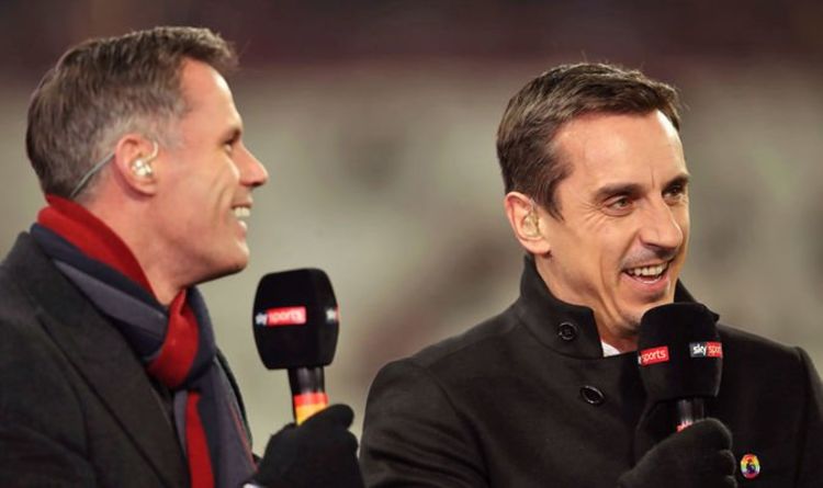 Jamie Carragher and Gary Neville disagree on whether Liverpool or Man City will win title