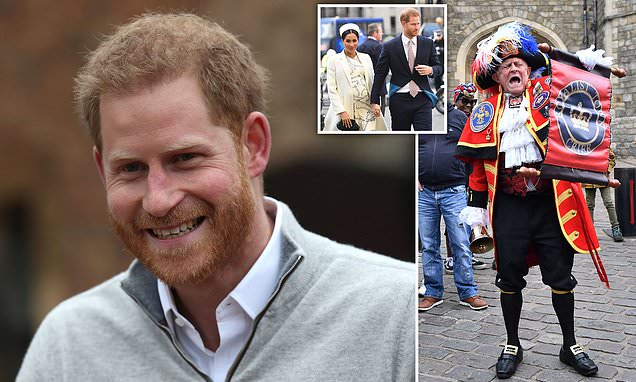 ‘How any woman does it is beyond comprehension’: Giggling Harry reveals his delight at birth of ‘amazing’ 7lb 3oz son as he praises ‘incredible’ Meghan and says they’re STILL thinking about a name