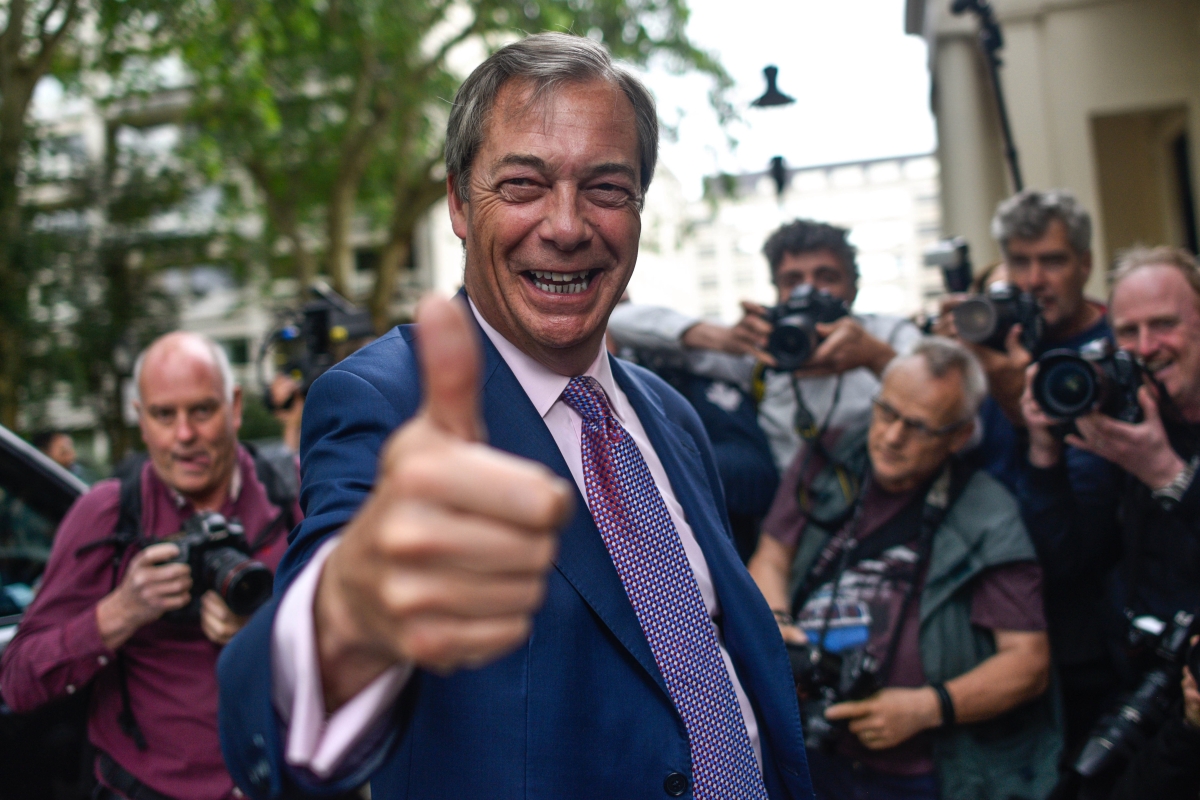 Nigel Farage names Boris Johnson, Dominic Raab and Esther McVey as the three Tory hopefuls he could work with to deliver Brexit