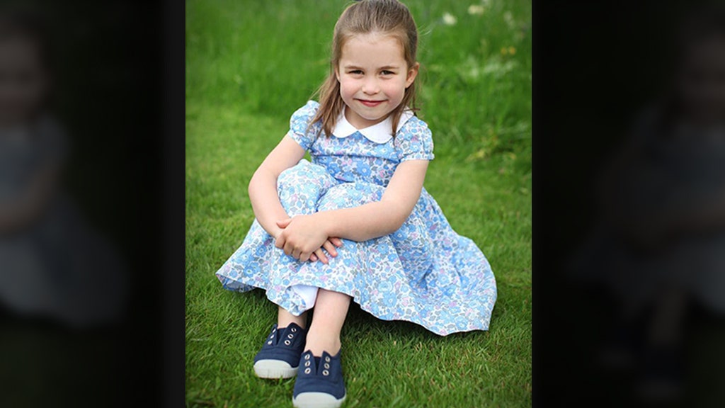 Is Princess Charlotte sporting Prince George’s $35 sneakers in birthday photos?