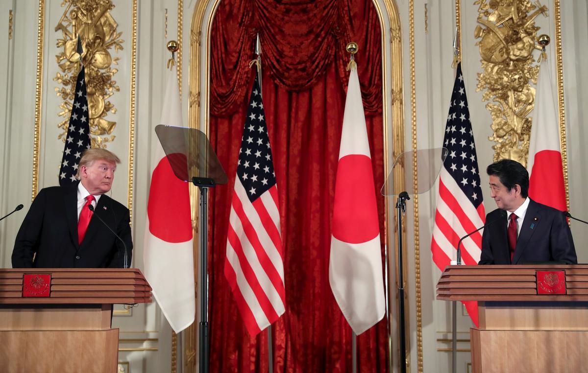 Trump presses Japan over trade gap, expects ‘good things’ from North Korea