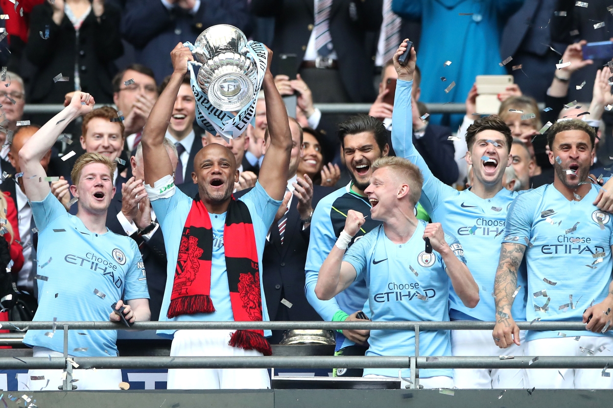 Who do Man City face in the Community Shield if they win both the Premier League and the FA Cup?