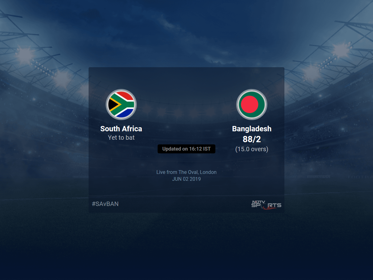 Bangladesh vs South Africa Live Score, Over 11 to 15 Latest Cricket Score, Updates