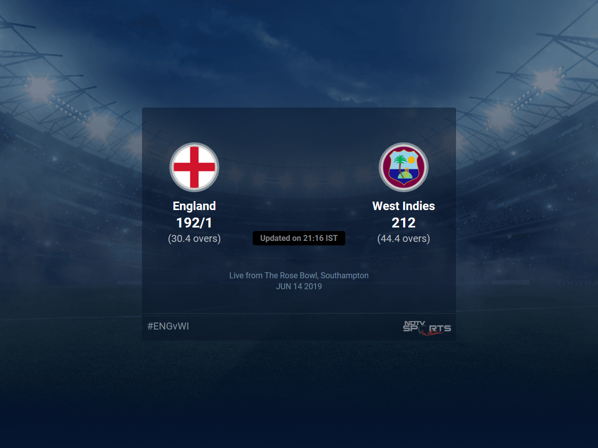 England vs West Indies Live Score, Over 26 to 30 Latest Cricket Score, Updates