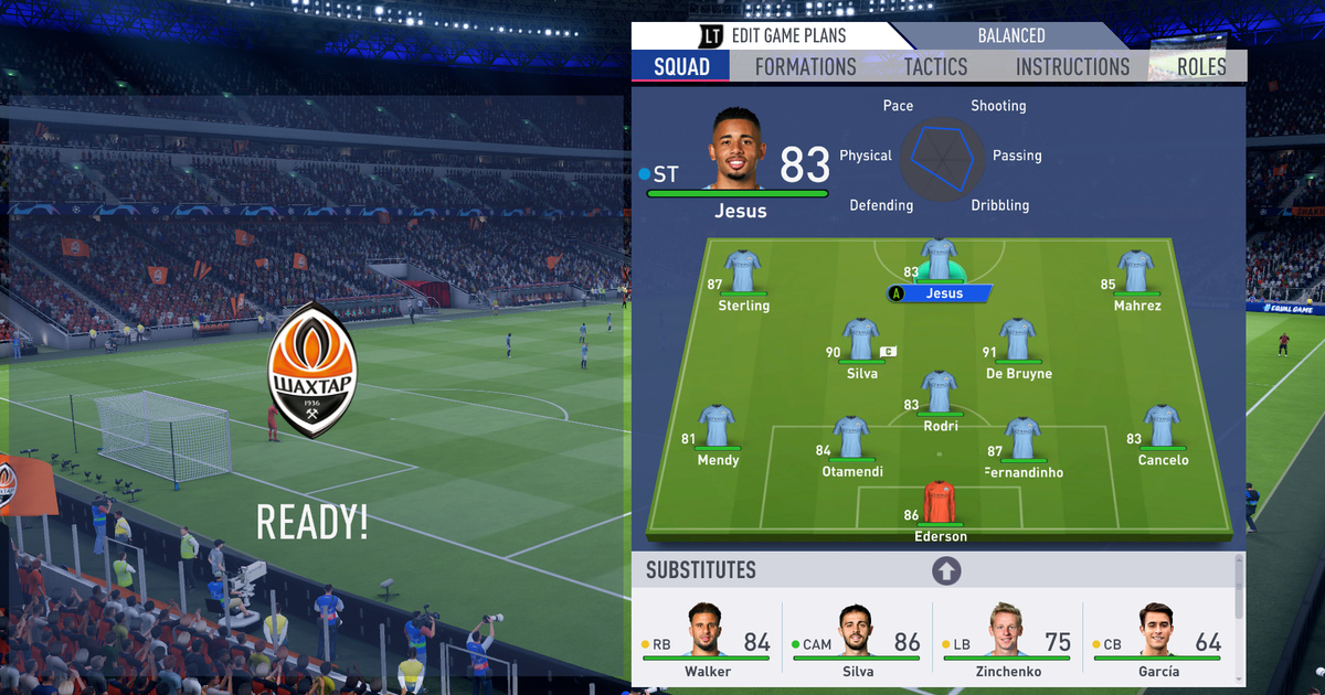 Shakhtar Donetsk vs Man City score predicted using FIFA