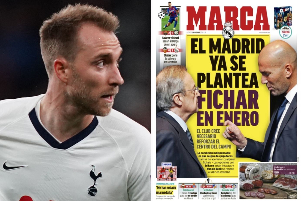 Real Madrid already plan to splash transfer funds in January with Christian Eriksen and Donny van de Beek top of wishlist