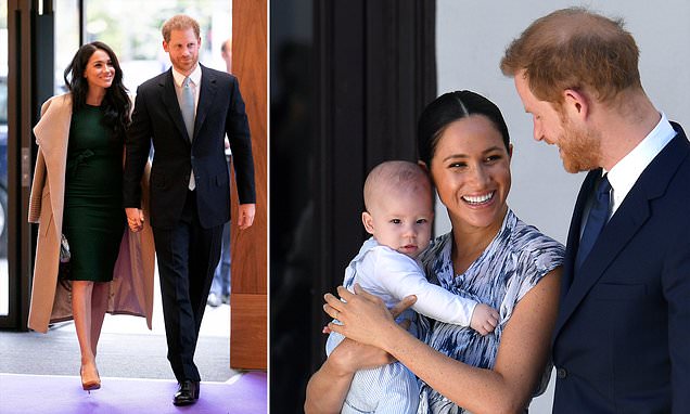 ‘You look amazing’: Prince Harry reassured Meghan Markle about her post-baby appearance at WellChild Awarss – as the Duchess recycled one of her pre-pregnancy dresses