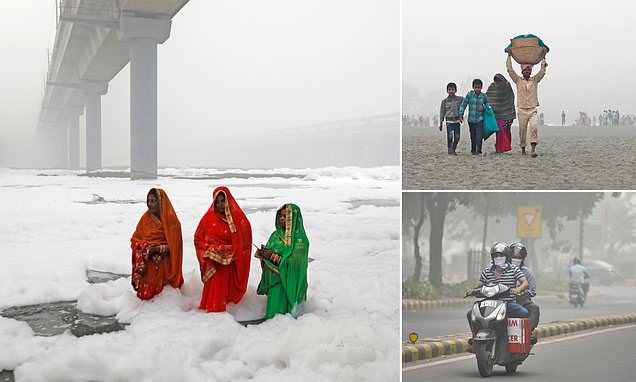 New Delhi’s ‘gas chamber’ smog reaches worst levels of the year with flights unable to land in the Indian capital due to the poor visibility