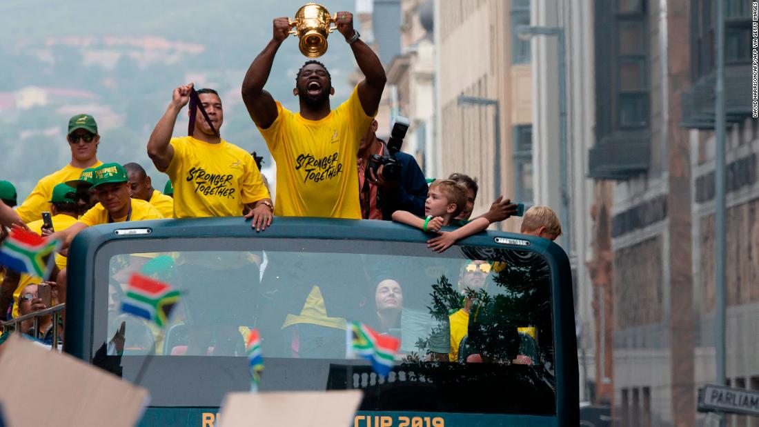 Not everyone in South Africa is celebrating its Rugby World Cup win