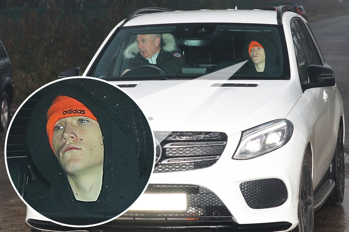 Injured Scott McTominay looks glum as he’s driven to Man Utd training but squad in good spirits after Newcastle thumping