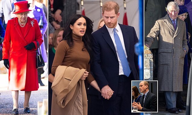 Queen’s crisis talks with Harry: Duke of Sussex has been locked in four-way call with Her Majesty in Sandringham and Prince Charles in Scotland as they try to avert all out royal war after he and Meghan Markle announced they want to quit public life