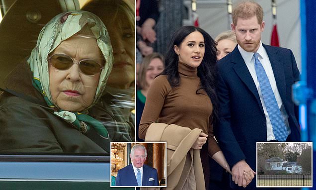 Queen will hold crisis family summit with Princes Harry, William and Charles on Monday to resolve Megxit after setting 72-hour deadline as she is seen in public second day running following her grandson’s bombshell announcement