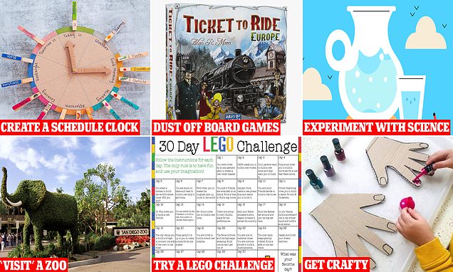 The ultimate guide to entertaining kids in isolation: FEMAIL reveals TWENTY family activities to try at home – from traditional craft projects to virtual zoo tours